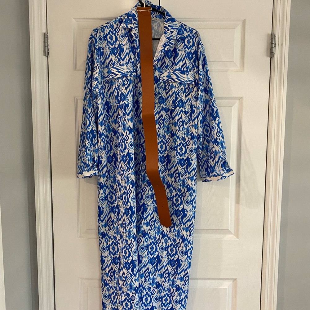 Blue midi dress
